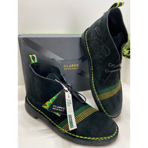 NEW Clarks Originals Desert Jamaica Men’s Lace Up Boots Limited Edition Black 8 - Picture 12 of 12